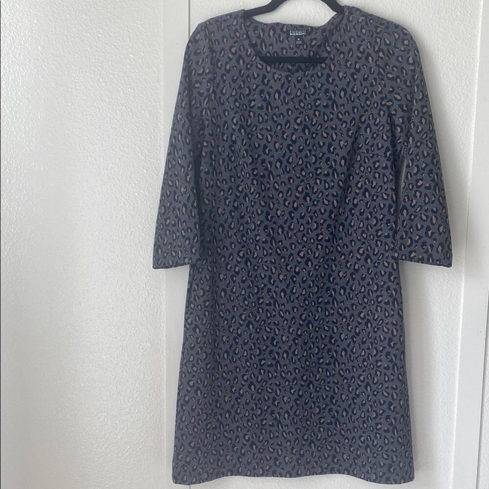 Original Nicole Miller Leopard Print Dress Size M Shift Mini Animal Print Casual